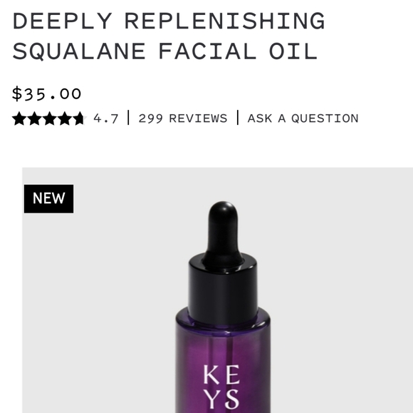 NIB KEYS SOULCARE DEEPLY REPLENISHING FACIAL OIL - Picture 9 of 14